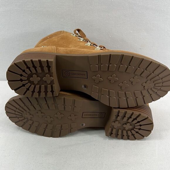 Giani Bernini Berteyl Suede Lace-Up Booties Amber Suede- Size 9 M- NIB - Picture 6 of 7
